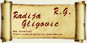 Radija Gligović vizit kartica